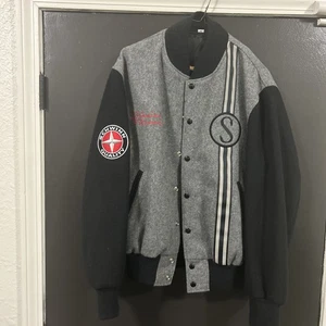 Chaqueta De Colección Lana Talla M Schwinn Fitness Calidad Negra Gris Roja Logo EE. UU. - Imagen 1 de 19