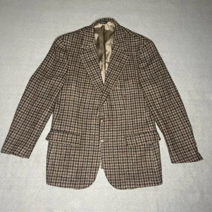 Polo University Club by Ralph Lauren Harris Tweed Blazer 44R Brown Virgin Wool - Picture 1 of 8