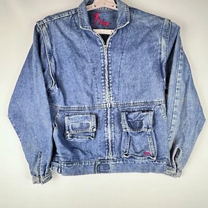 RPM Fashions 80’s 2 en 1 Denim Chaqueta Chaleco Mangas Desmontables Soundman Talla M - Imagen 1 de 16