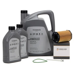 7L ORIGINAL 0W30 Motoröl HIRSCHER Ölfilter für AUDI A4 A5 A6 A7 A8 Q5 Q7 3.0 TDI - Bild 1 von 4