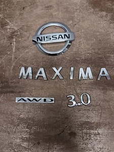 2009-2014 Nissan Maxima AWD Emblem Logo Letters Badge Trunk Rear Chrome OEM - Bild 1 von 6