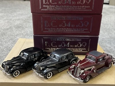 3 X MODELOS DE COCHE BUICK 1/43 DE METAL BLANCO AÑOS 30 DE BROOKLIN - M-41 96-S M-44 Foto 1 de 4