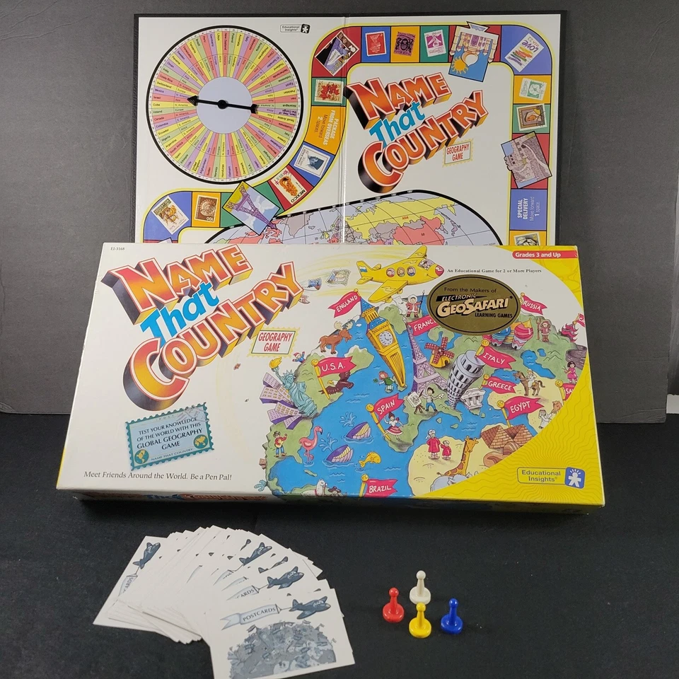 Geography Board Game Educational Insights Name That Country Pen Pal Complete Set - Image 1 of 4