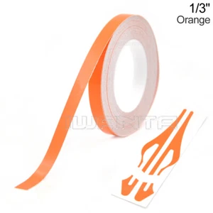 1/3" 8mm Orange Pinstriping Pin Stripe DIY Line Roll Vinyl Decal Sticker 32ft - Picture 1 of 7