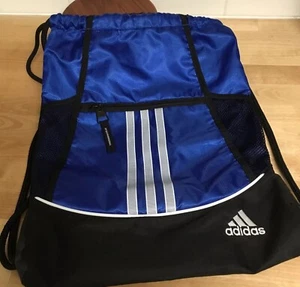 Adidas Alliance II Sackpack Sling Backpack School College Sport Bag Cobalt Blue - Picture 1 of 12