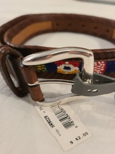 Brighton New Aztec Design Leather Brown Womens Belt NWT $42 - Picture 1 of 5