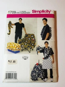 Simplicity Sewing Pattern 1709 Fleece Tailgating Accessories Uncut - Picture 1 of 2
