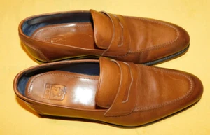 ERMENEGILDO ZEGNA MADE IN ITALY LIGHT BROWN SLIP ON LOAFER SIZE EU 6.5/US 7.5. - Picture 1 of 9
