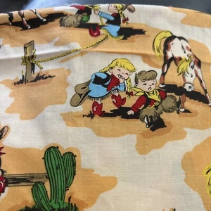 boy girl cowboy fabric - Picture 1 of 1