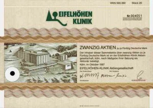 Eifelhöhen Klinik AG 1987 Köln Nettersheim Marmagen Bonn Wünnenberg 1000 DM Reha - Bild 1 von 1