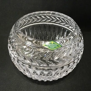 Shannon Crystal Rose Bowl 5-1/2" Tall Cut Crystal - Picture 1 of 6