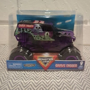 2020 Spin Master Monster Jam 1:24 Grave Digger Purple & Black - Retired HTF Rare - Picture 1 of 10