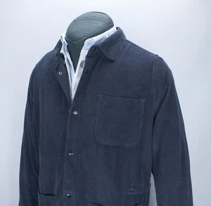 Folk Corduroy Jacket Men’s 4 / Large Navy Over Shirt Chore Shacket Engineer - Imagen 1 de 23