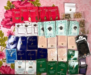 Vintage Pins Pin Back 90s Lot NEW Love BFF Necklaces Mom Grandma Gardener Cross - Picture 1 of 16