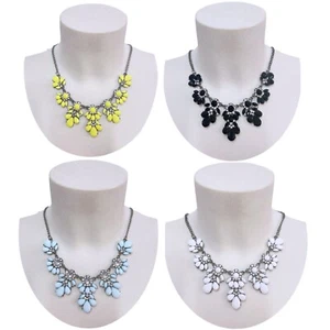 Collar Flores Cristal Estrás Elegante Gargantilla de Mujer Regulable 8-Colores - Imagen 1 de 17