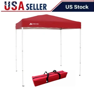 Red 4' x 6' Instant Straight Leg Pop-up Canopy, Outdoor Shading Shelter Patio - Picture 1 of 13