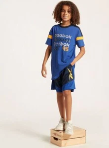 Reebok Boy's Blue Printed Shorts RRP £20 - Picture 1 of 4