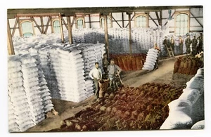 Interior Of Flour Mill, Stockton, California - Antique Divided Back Postcard - Picture 1 of 2