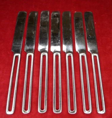 7 facas de jantar toalha nórdica 18/10 talheres de aço inoxidável Indonésia 9" - Imagem 1 de 4