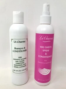 LA CHARME:  WIG SHAMPOO & WIG SHEEN CONDITIONER -8-0z EACH - Picture 1 of 3