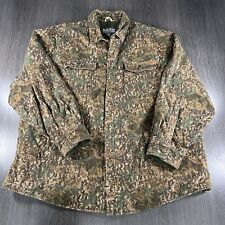 Woolrich Camouflage Jacket Mens 2XL XXL Tree Hunting Camo 507 Fleece Lined Snap