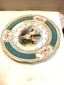 Vintage Austria Porzellan Schrank Teller Mutter & Baby Engel Kaiserkrone China - Bild 1 von 6