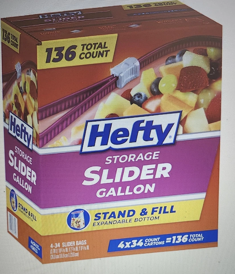 Bolsas de almacenamiento de galones deslizantes fuertes, 136 quilates Foto 1 de 4