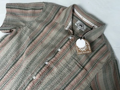 NWT Free Planet Good Times & Sunny Days Men’s Button Down Short Sleeve Shirt - Image 1 of 4