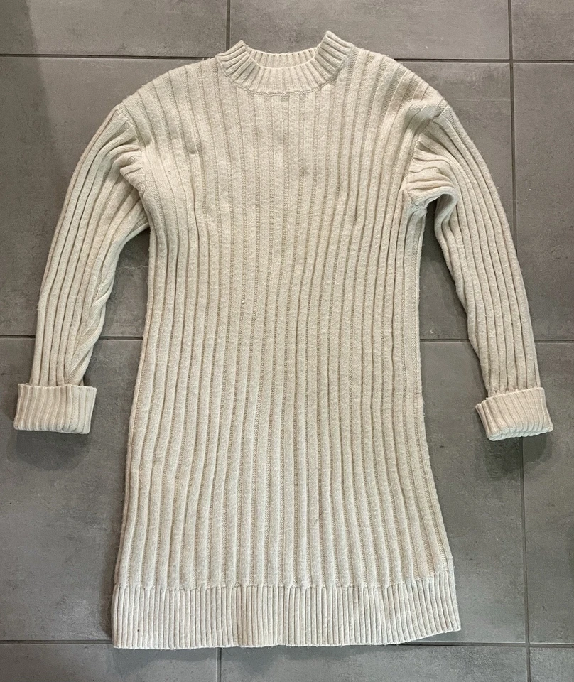 H&M Cream Knit Sweater Dress Size S - image 1 of 1