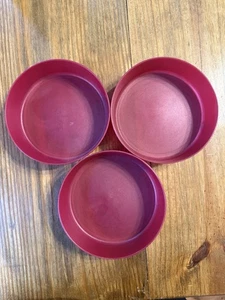 Tupperware 1551c - 4 Set 3 weinrot Müslischalen Glitzer  - Bild 1 von 12