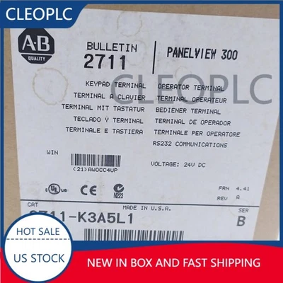 AB 2711-K3A5L1 2711K3A5L1 Rev A FRN 4.41 Panelview 300 NEW AB US Free Tax - Image 1 of 4
