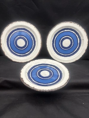 3 Midwinter Moon Stonehenge Bread/Butter/Salad Plates 7" blue- vintage EXCELLENT - Image 1 of 4