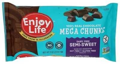 Enjoy Life Semi-Sweet Mega Chunks 10 oz Vegan Gluten Free Non-GMO mega choc chip - Image 1 of 4
