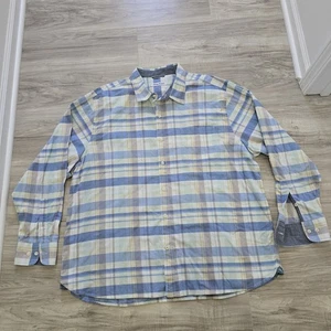 Tommy Bahama Hemd Herren 2XL XXL blau kariert Flanell Knopfleiste weiche Baumwolle - Bild 1 von 6