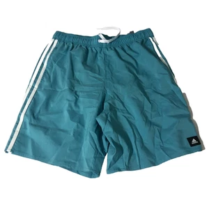NWTAdidas Men's CLX 3 Stripes Athletic Swim Shorts L Blue Sportswear - Picture 1 of 9