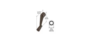 Bronze Casement Operator Handle with 5/16" Spline Size and 2-11/16" Length - Picture 1 of 3