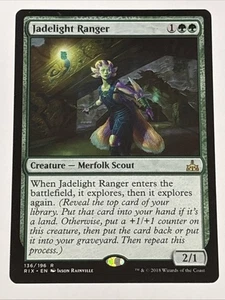 MTG Rivals of Ixalan Jadelight Ranger 136/196 MP Rare - Picture 1 of 2