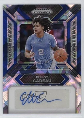 2024 Prizm Draft Picks Sensational Signatures Blue Ice /75 Elliot Cadeau Auto - Image 1 of 2