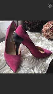 Diane Von Furstenberg Women’s Fushia Heels 👠 Size 8 - Picture 1 of 11