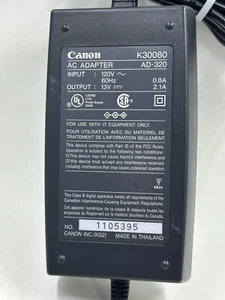 CANON AD-320 K30080 AC ADAPTER POWER SUPPLY FOR BUBBLEJET BJC SERIES PRINTERS - Picture 1 of 4