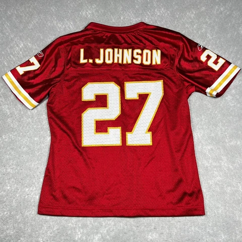 VTG Reebok Jersey Women’s Medium Red Kansas City Chiefs #27 Larry Johnson Cover
