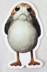 Star Wars The Last Jedi - PORG Vinyl Sticker - Picture 1 of 3