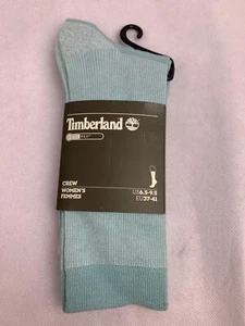 Timberland Light Blue Cool max 2 Pair Pack Crew Women’s Socks A17TZ-A56 - Picture 1 of 6