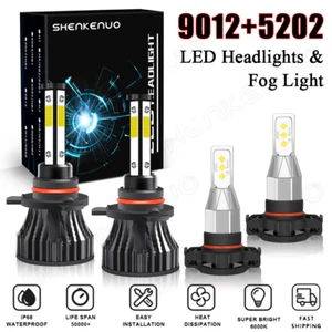 For Chrysler 200 2011-2012 LED Headlights 9012 High/Low Beam+5202 Fog Light Kit - Picture 1 of 12