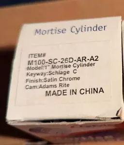 NEW GMS M100-SC-26D-AR-A2 1" MORTISE LOCK CYLINDER - Picture 1 of 3
