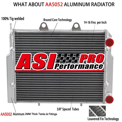 Aluminum Radiator fit 2007-2017 2010 2011 Polaris RZR 570 RZR 800 RZR, 800S EFI Foto 1 de 4