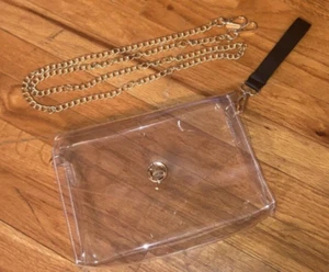 Women's Unbranded Clear Stadium Approved Clutch Wristlet Purse New - Picture 1 of 11