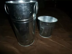 vases metal-2 different-made in china 9 inches long vase, and 4 inch short vase - Picture 1 of 12