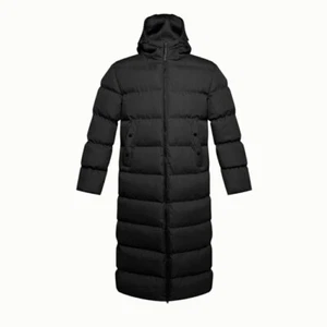 HERREN KAPUZE WATTIERT GESTEPPT LANG WATTIERT WINTER MANTEL LONGLINE JACKE  - Bild 1 von 6