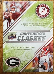 2009 UD Draft - Conference Clashes Green #251 Matthew Stafford 175/350 (RC) - Picture 1 of 2
